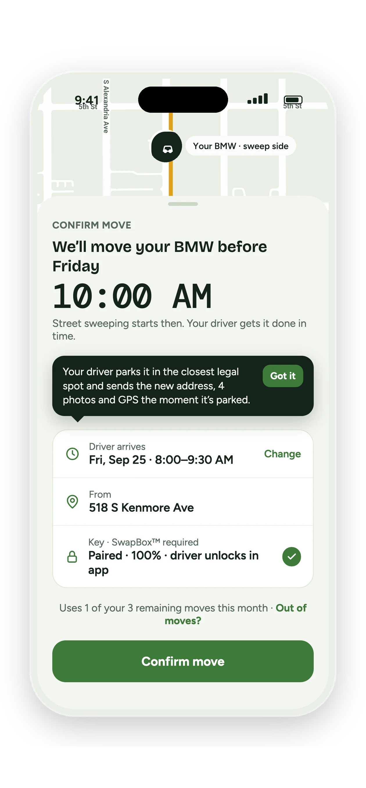 Booking a Curbswap